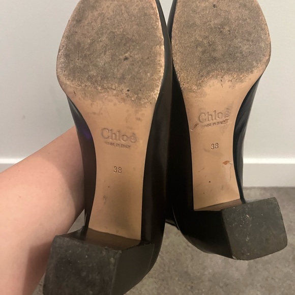 SOLD Authentic Chloe Black Italian Leather Beautiful Boots Good Condition - Picture 9 of 12